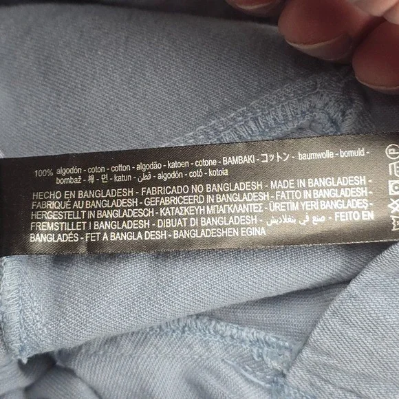 Zara The Baggy Cargo Pant Women's 32 (USA 0) Gray-Blue Balloon Leg Mid Rise NWT - Picture 9 of 15